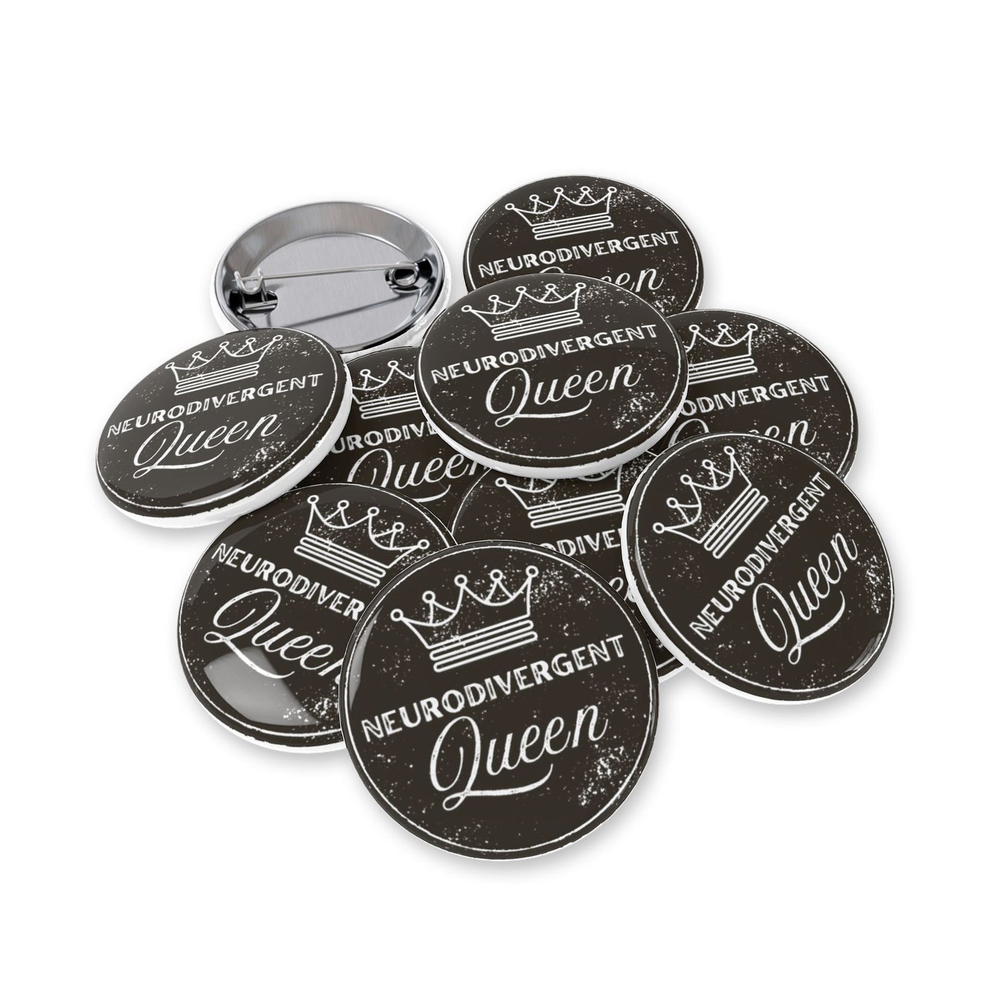 Neurodivergent Queen Round Badge/Pin