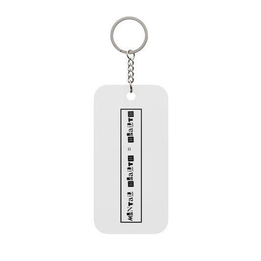 Mental Health = Health Brain Keyring/Keychain | Double-Sided Keychain Charm