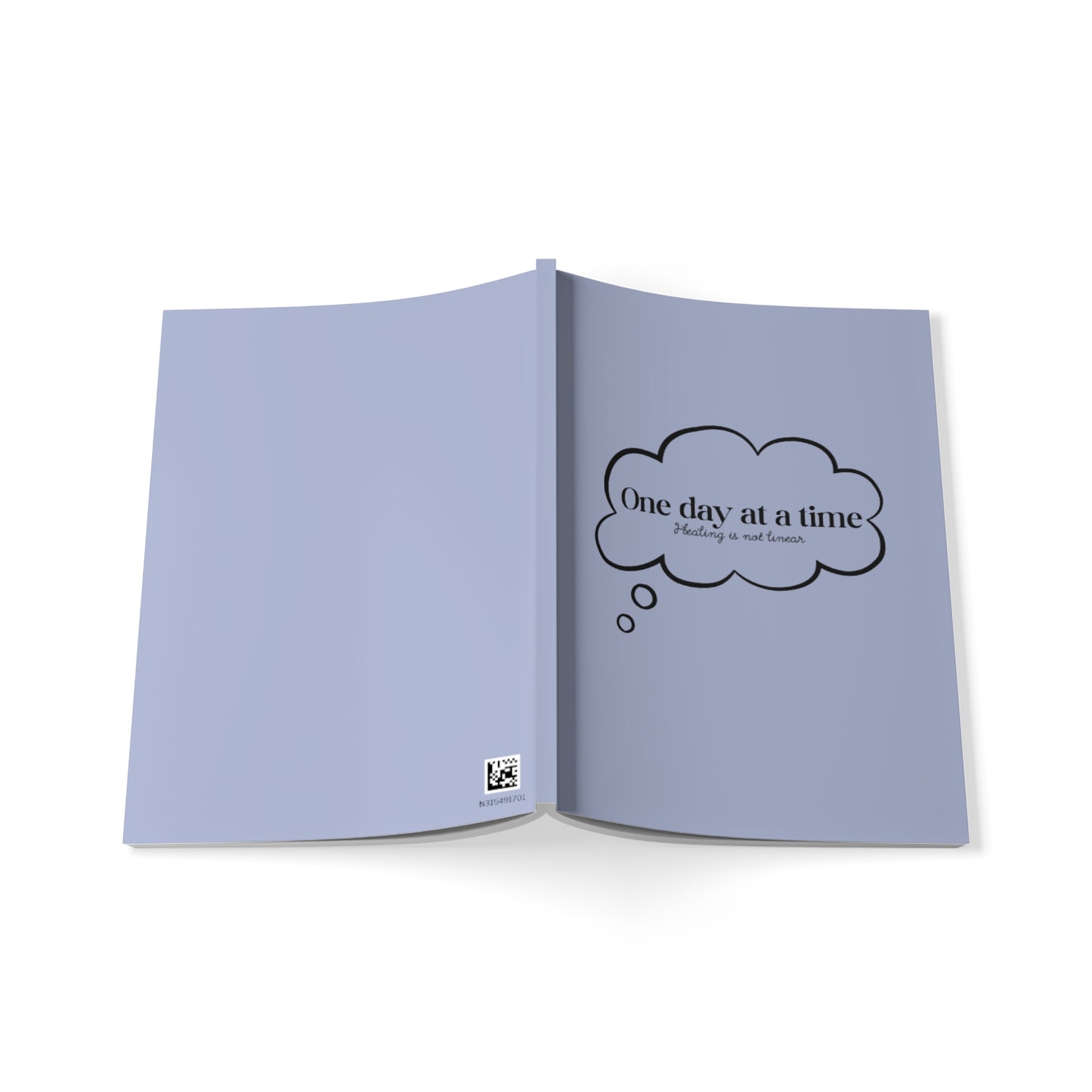 One Day At A Time Healing Is Not Linear Thought Bubble Notebook/Journal A5