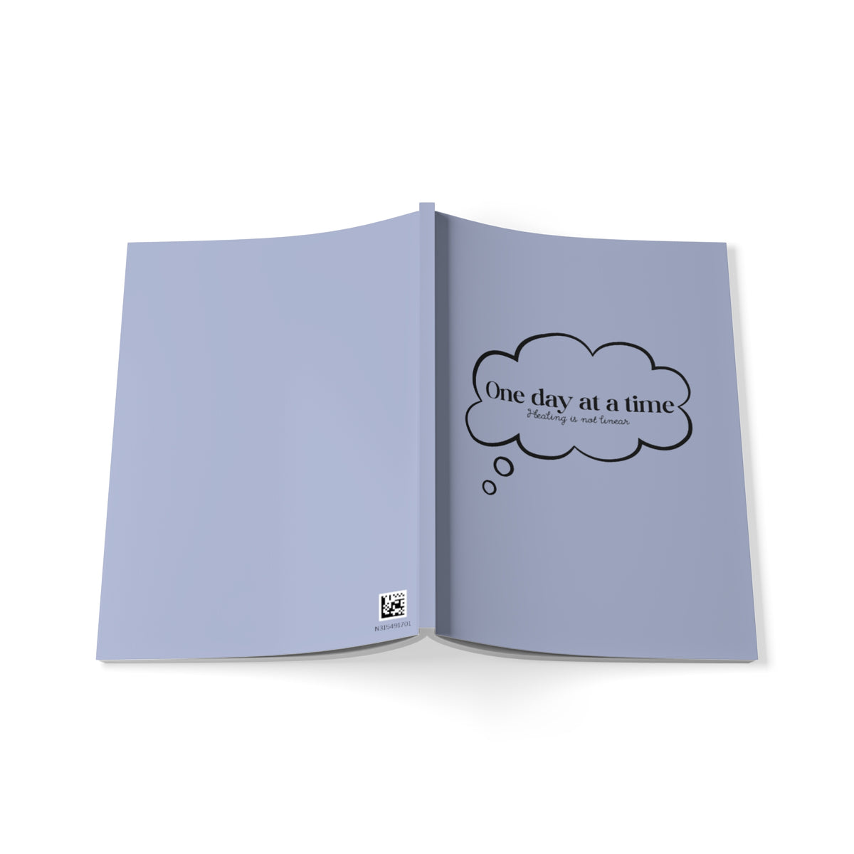 One Day At A Time Healing Is Not Linear Thought Bubble Notebook/Journal A5