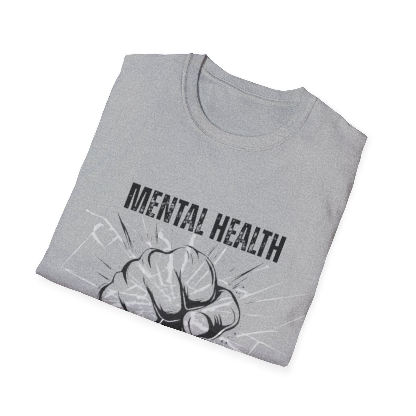 Mental Health Break The Stigma T-Shirt | Fist Graphic Awareness Shirt
