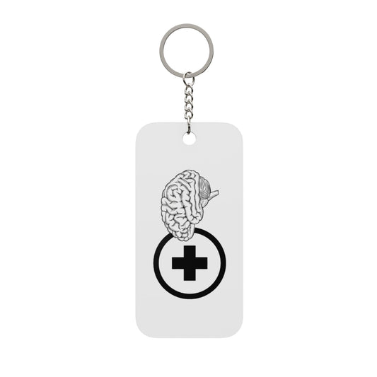 Mental Health = Health Brain Keyring/Keychain | Double-Sided Keychain Charm