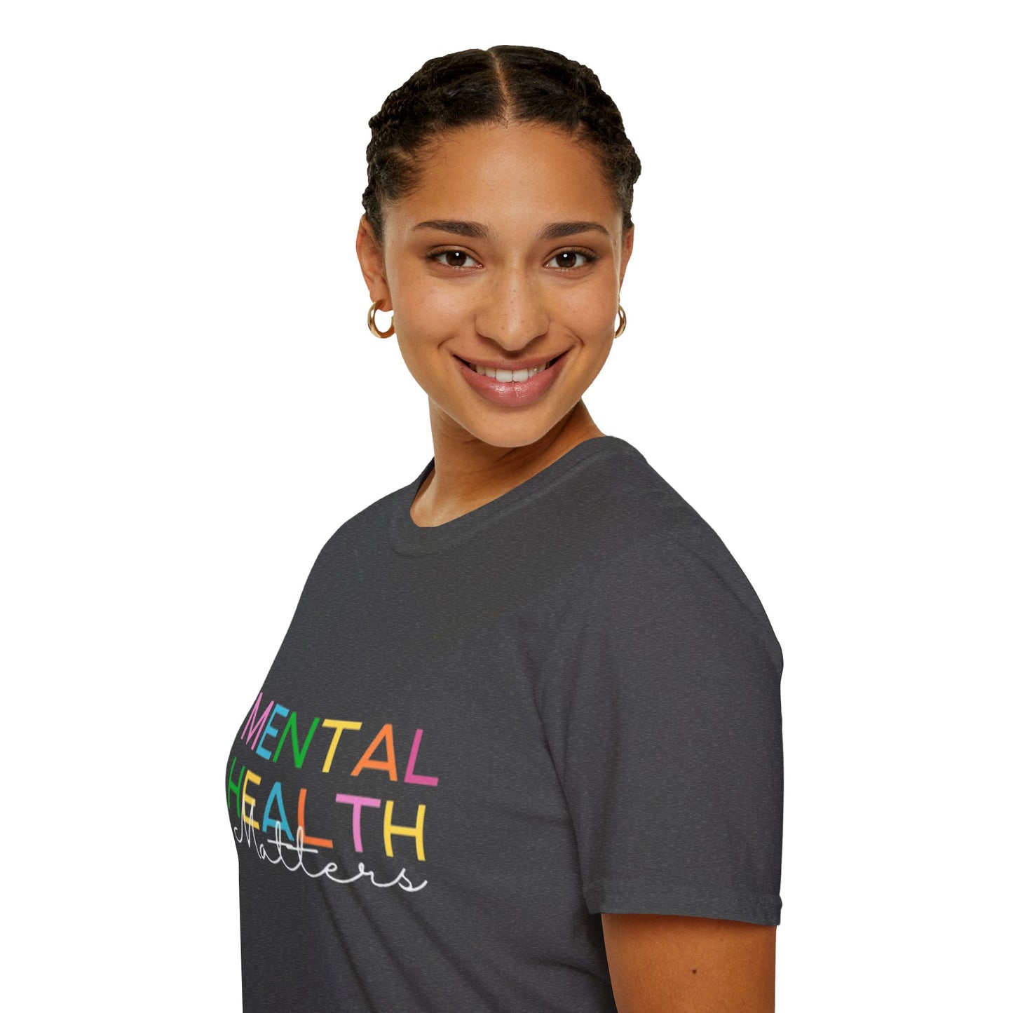 Mental Health Matters T-Shirt | Rainbow Letters
