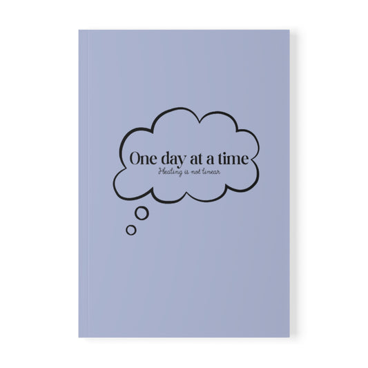 One Day At A Time Healing Is Not Linear Thought Bubble Notebook/Journal A5