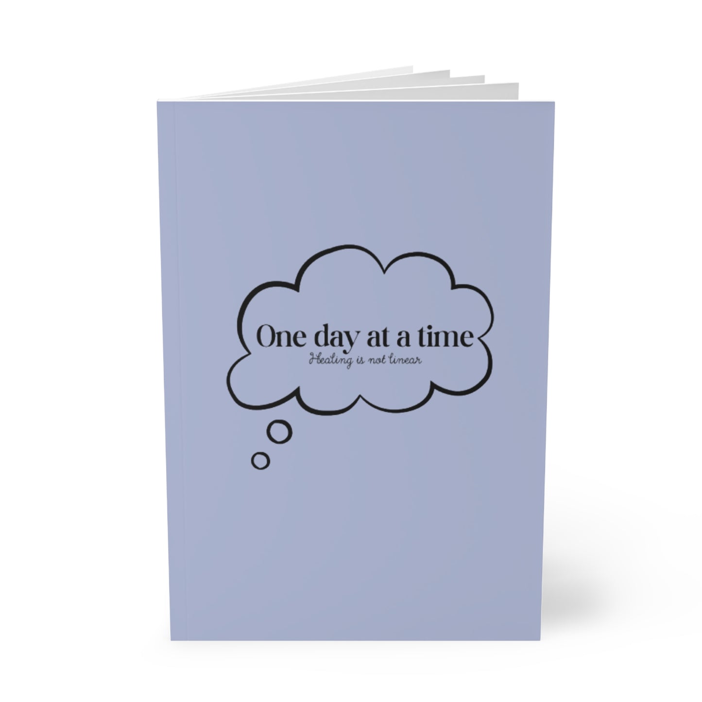 One Day At A Time Healing Is Not Linear Thought Bubble Notebook/Journal A5