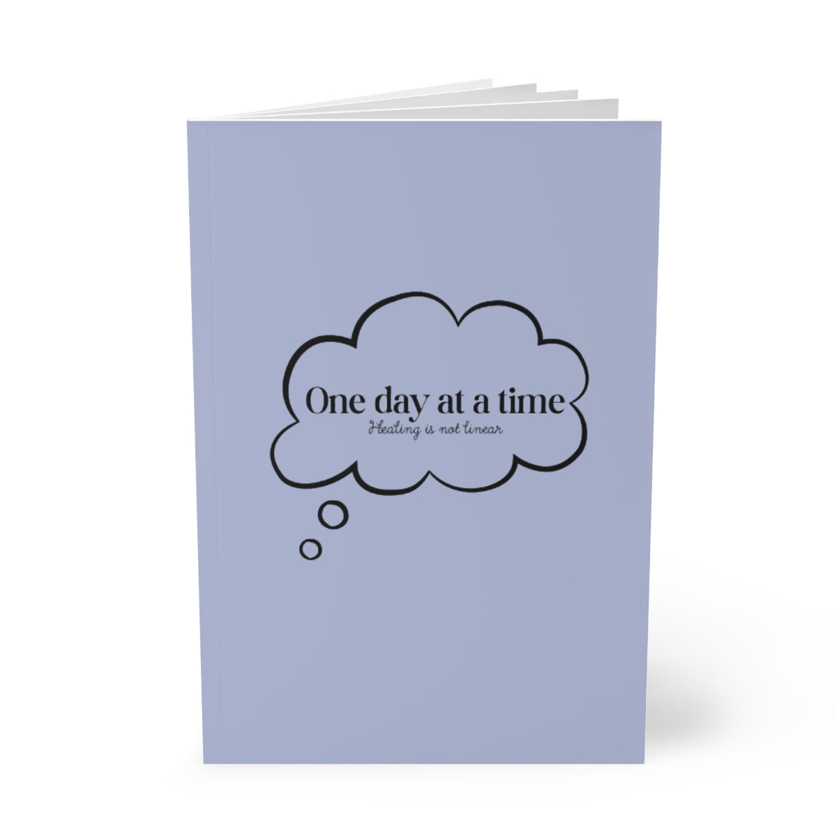One Day At A Time Healing Is Not Linear Thought Bubble Notebook/Journal A5