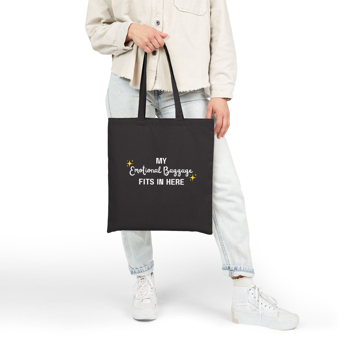 My Emotional Baggage Fits In Here Canvas Tote Bag