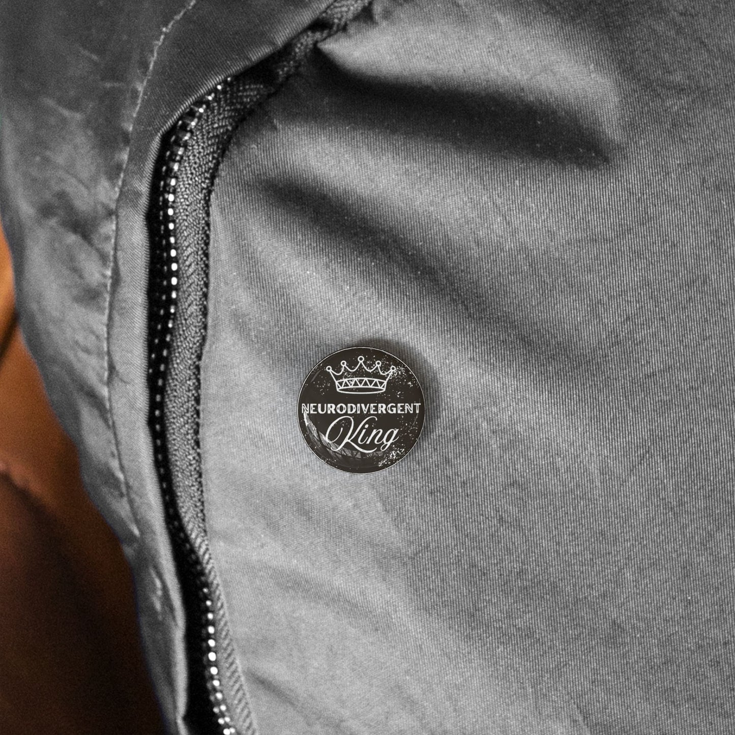 Neurodivergent King Round Badge/Pin