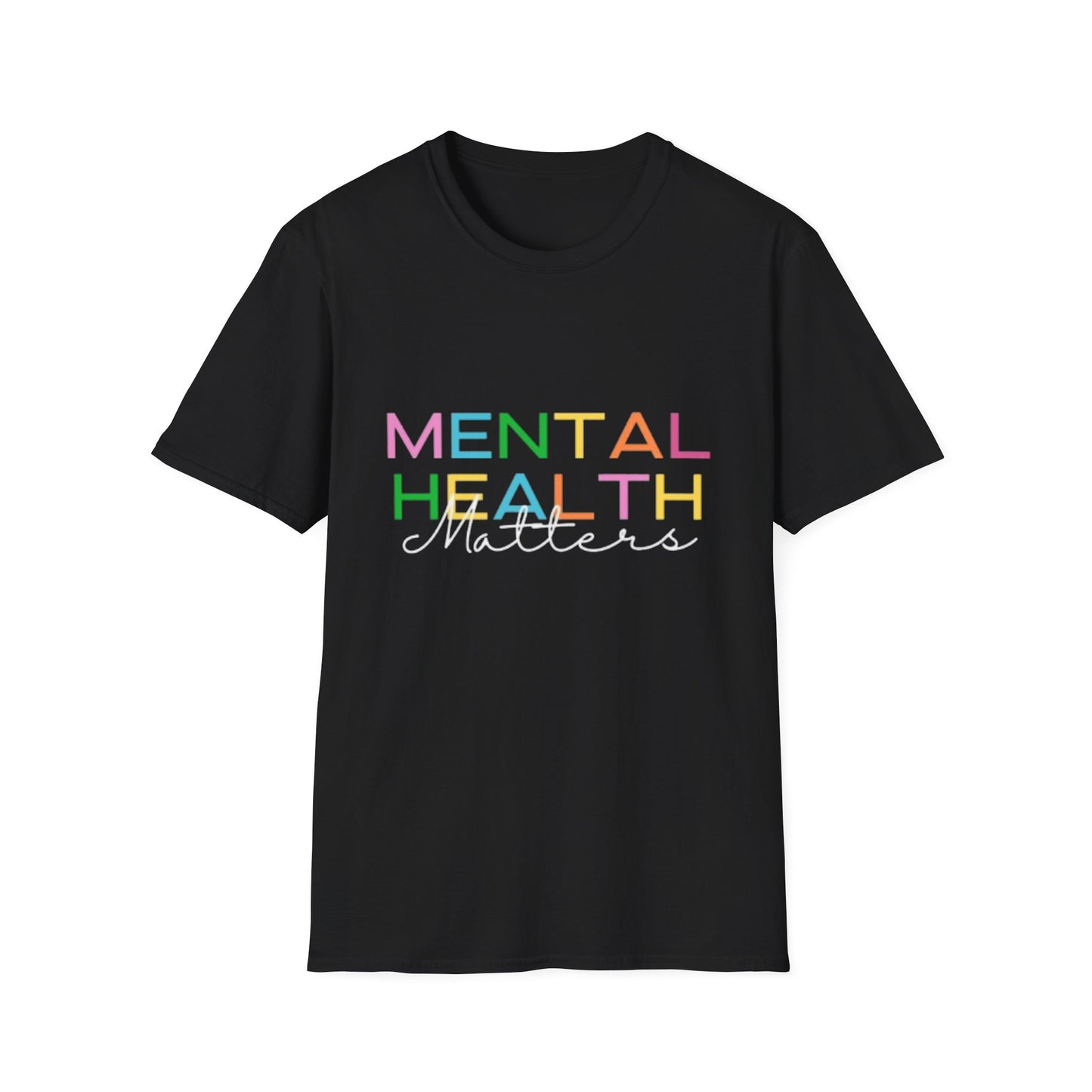 Mental Health Matters T-Shirt | Rainbow Letters