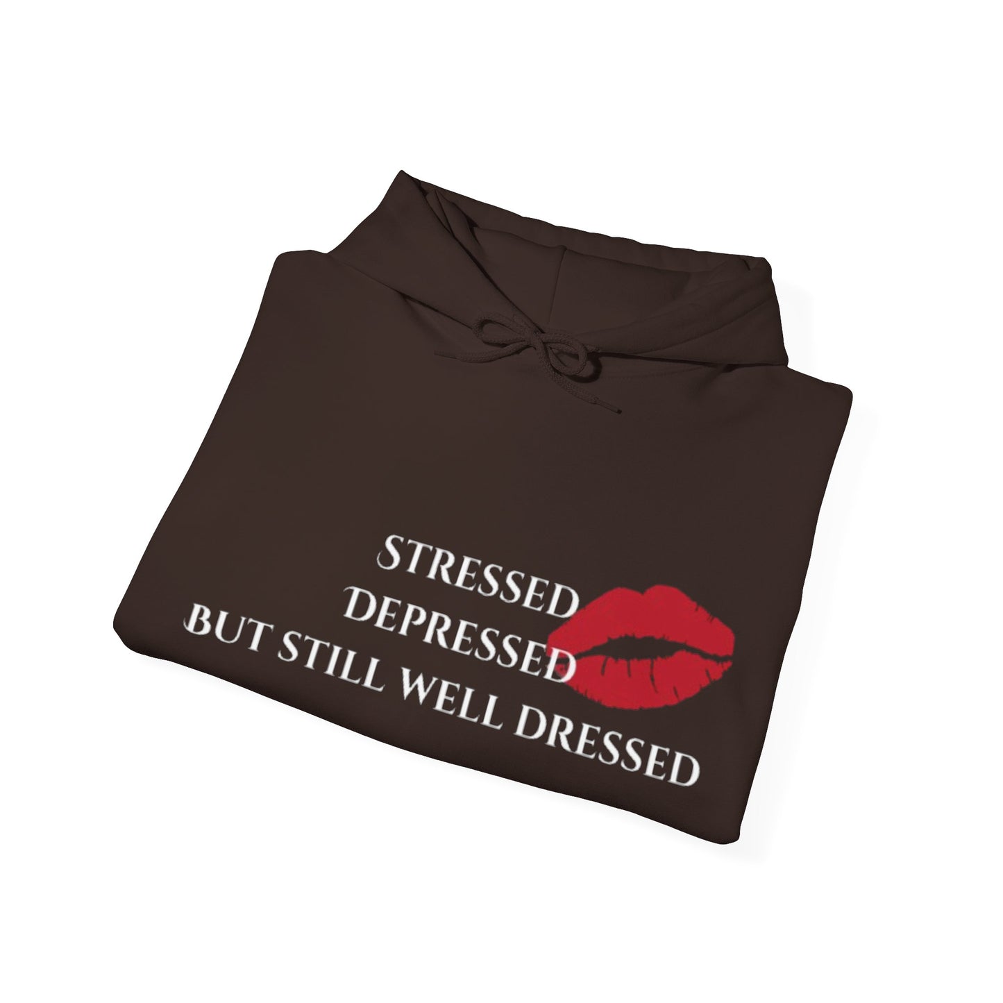 Stressed Depressed But Still Well Dressed Hoodie