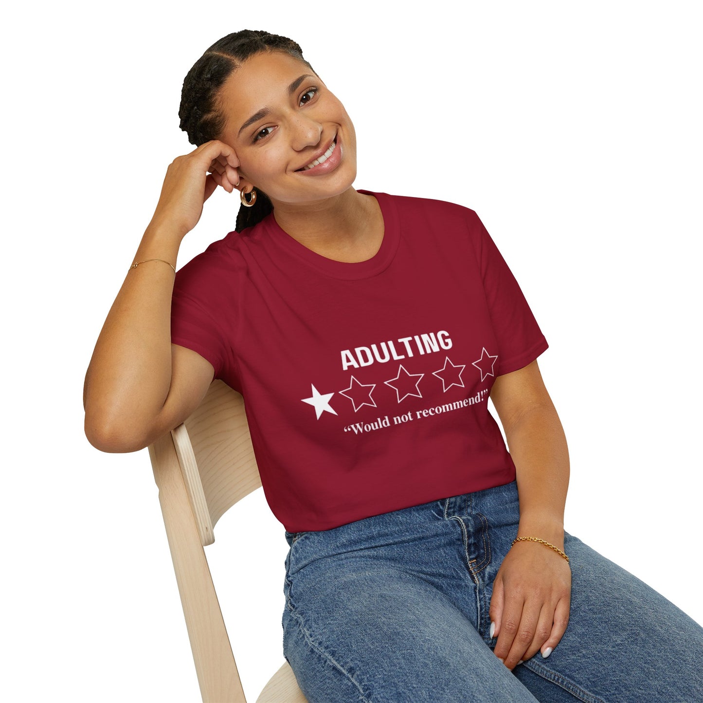 Adulting 1-Star Rating T-Shirt | Would Not Recommend Shirt