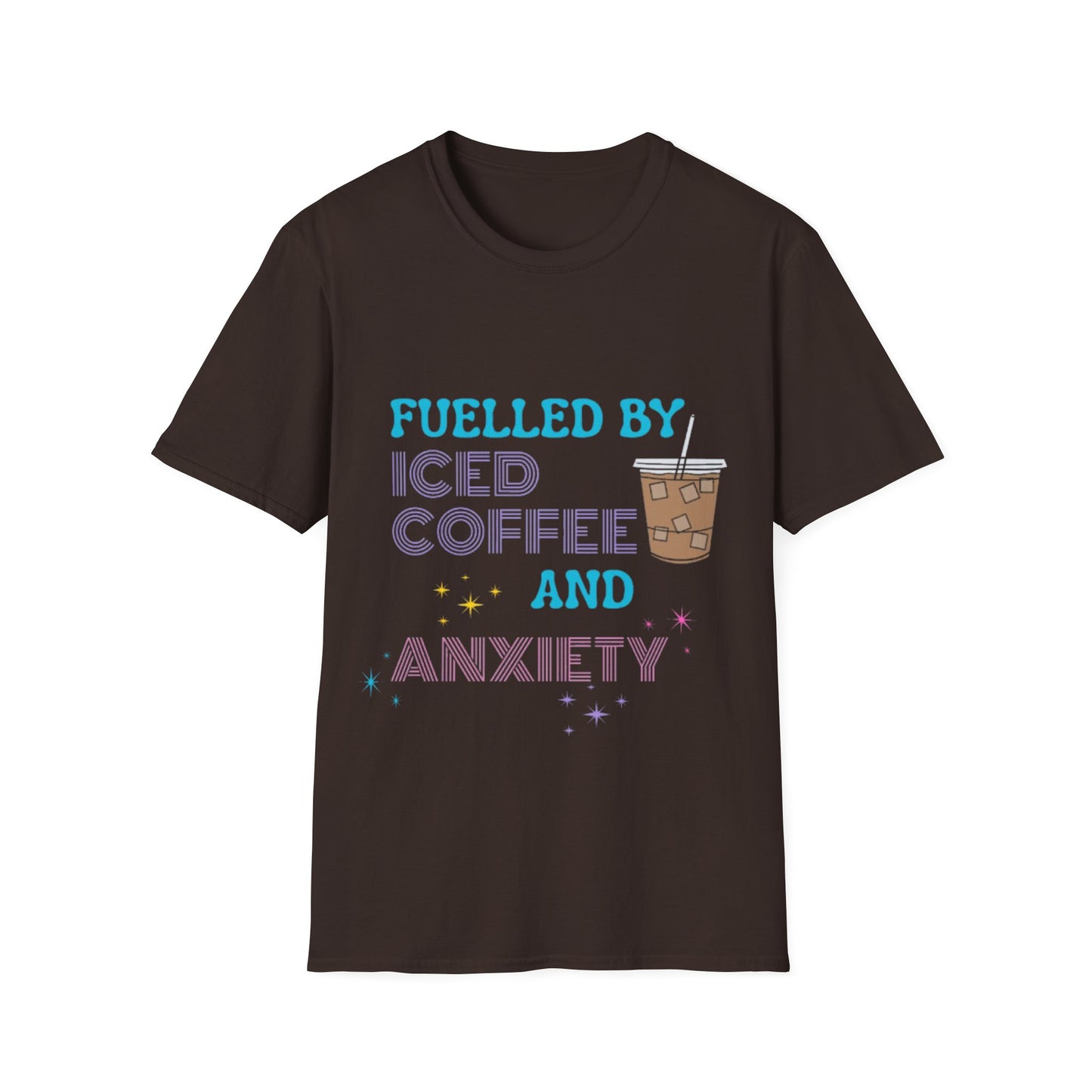 Fuelled by Iced Coffee and Anxiety T-Shirt