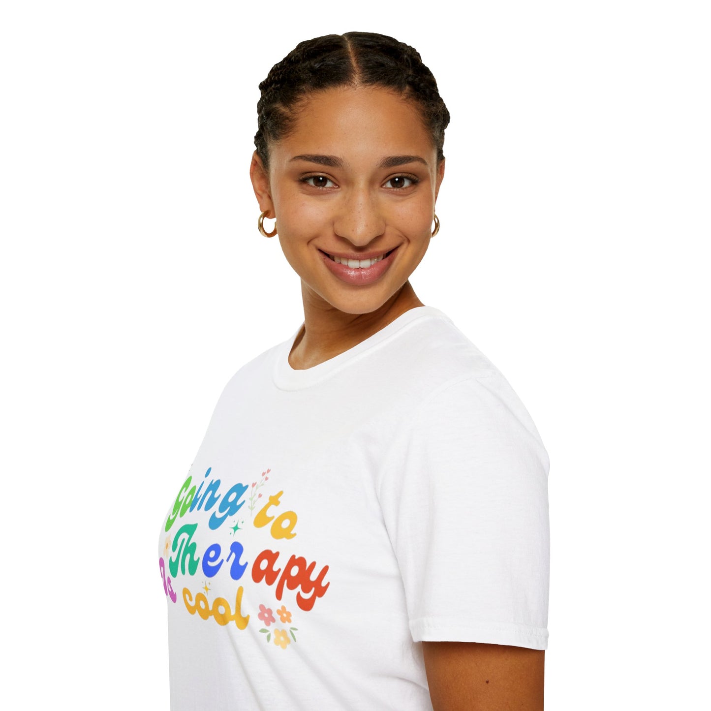 Going to Therapy Is Cool T-Shirt | Rainbow Mental Health Tee