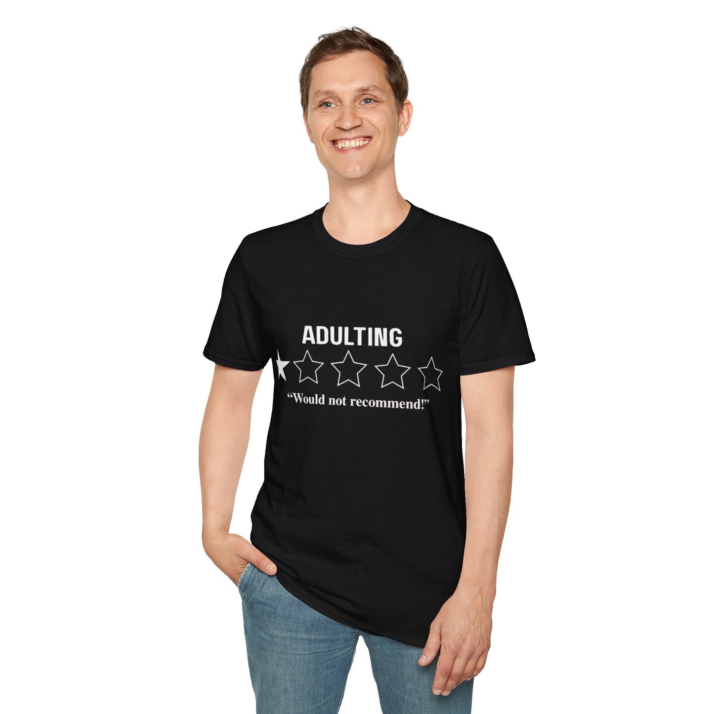 Adulting 1-Star Rating T-Shirt | Would Not Recommend Shirt