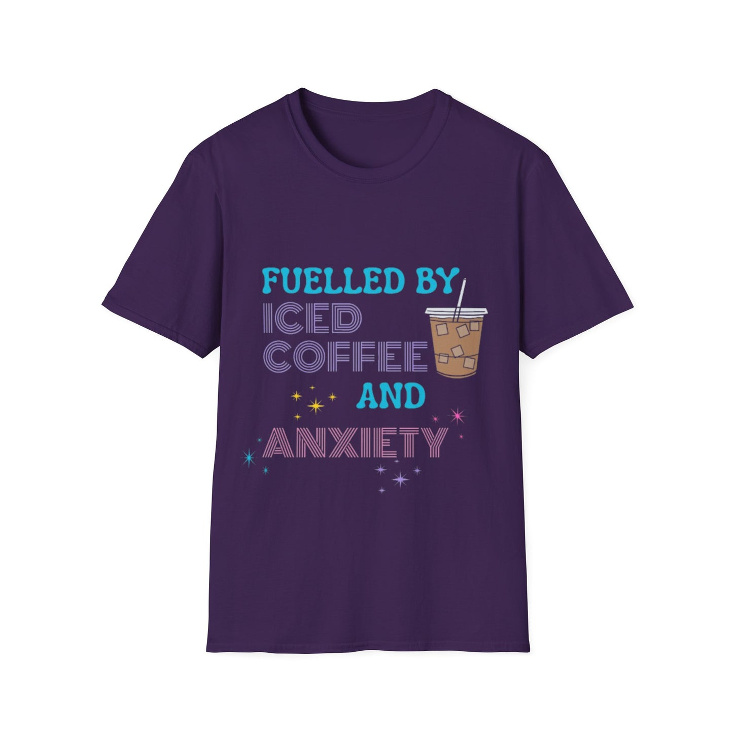Fuelled by Iced Coffee and Anxiety T-Shirt