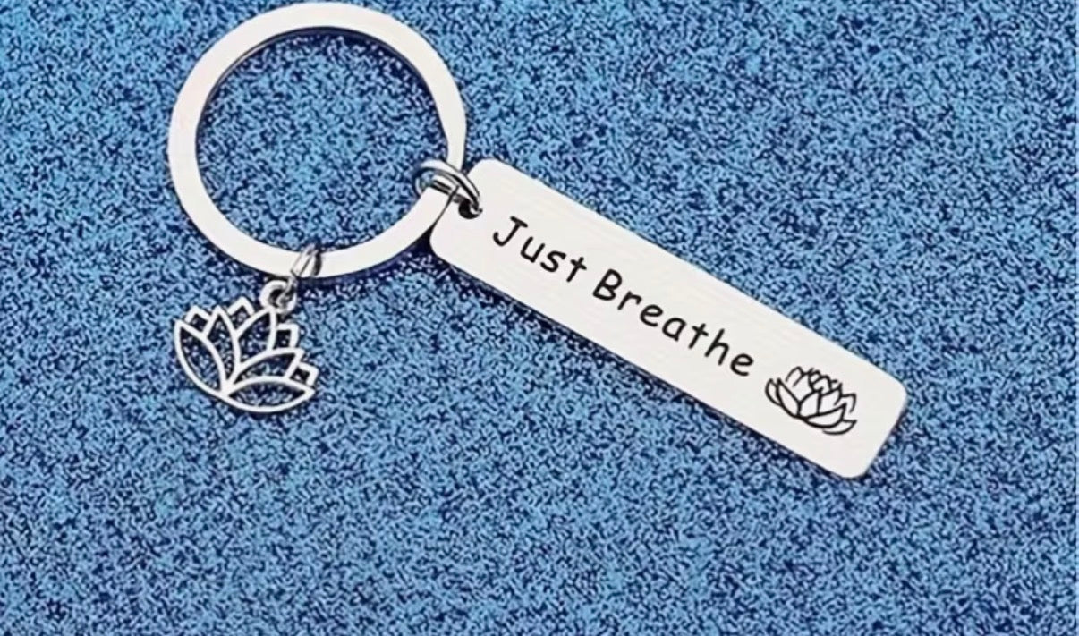 Just Breathe Keyring