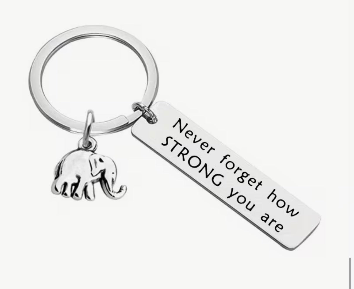 Never Forget How Strong You Are Keyring