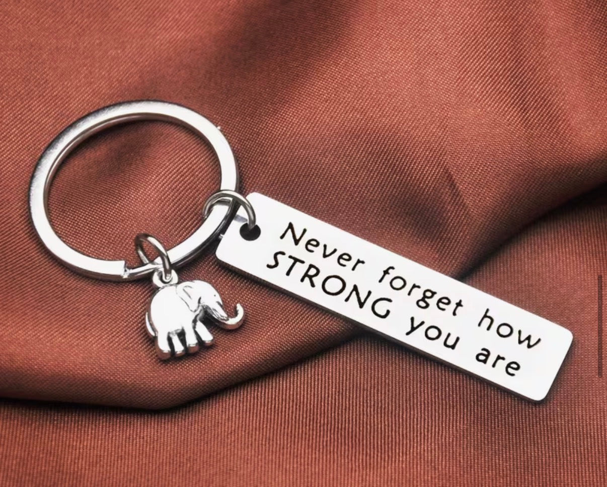 Never Forget How Strong You Are Keyring